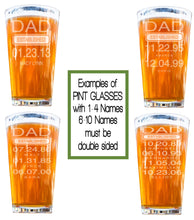 Load image into Gallery viewer, Personalized Dad Established Engraved 16 oz. Pint Glass