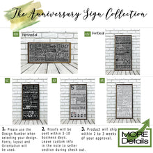 Load image into Gallery viewer, 10 Year Personalized Wooden Anniversary Subway Sign