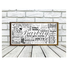 Load image into Gallery viewer, Personalized Family Name Sign Subway Sign Gift on Tin or Wood