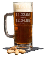 Load image into Gallery viewer, Engraved and Personalized Father&#39;s Day Beer Glass Gift