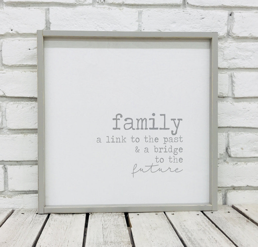 "Family a Link to The Past..." Wooden Sign