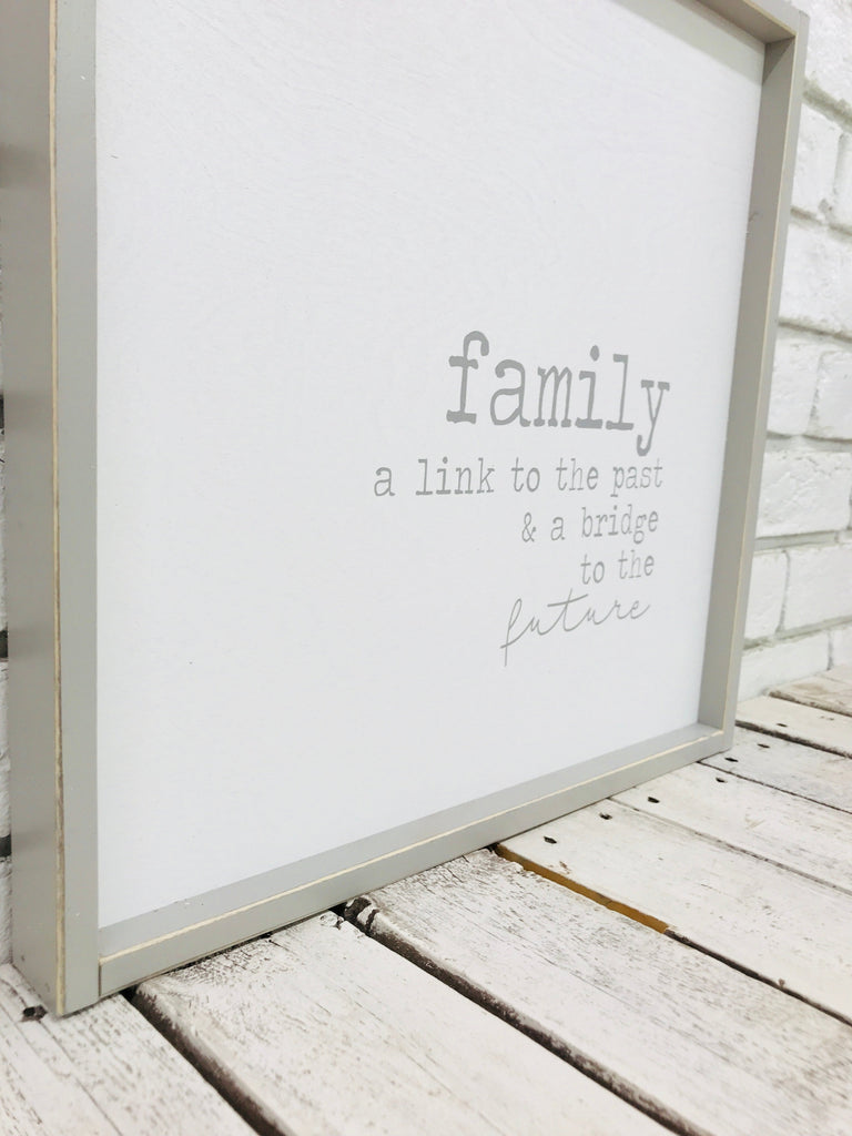 "Family a Link to The Past..." Wooden Sign