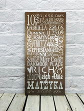 Load image into Gallery viewer, 10 Year Personalized Wooden Anniversary Subway Sign