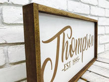 Load image into Gallery viewer, Personalized Family Name Wooden Framed Sign