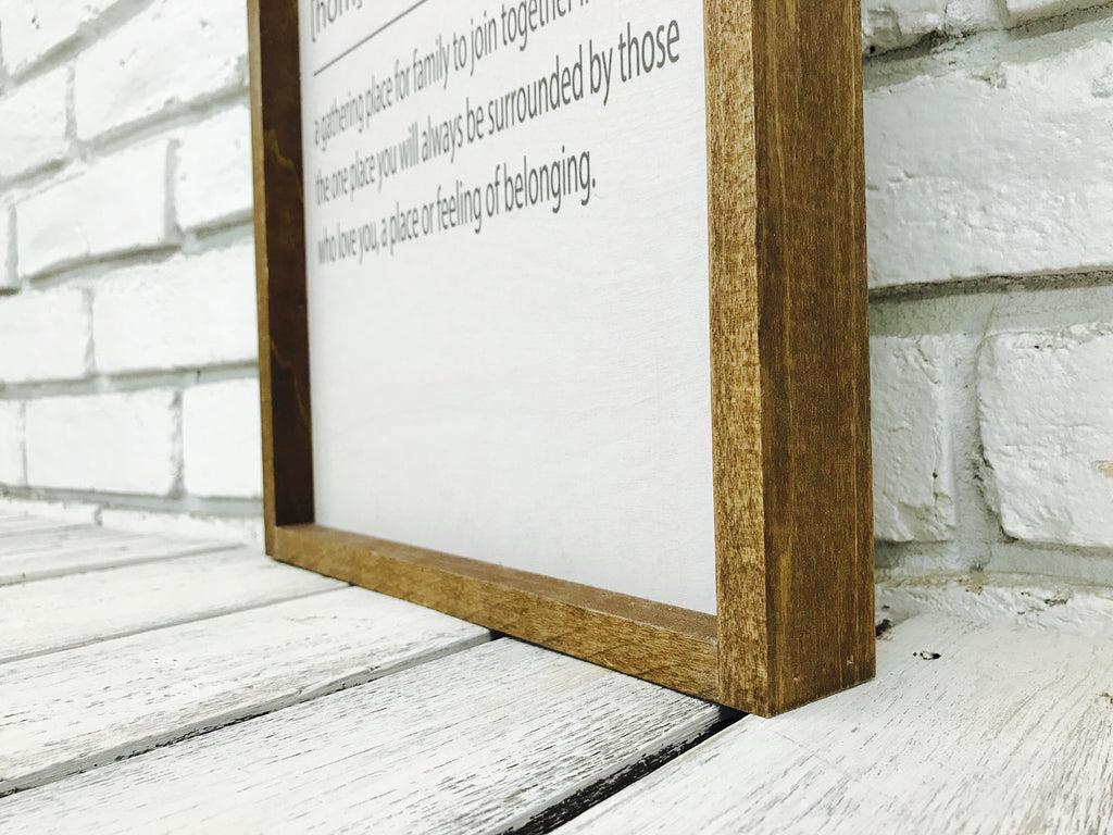 "Home [Home] Noun..." Wooden Farmhouse Home Decor Sign