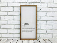 Load image into Gallery viewer, &quot;Home [Home] Noun...&quot; Wooden Farmhouse Home Decor Sign