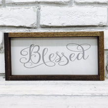 Load image into Gallery viewer, &quot;Blessed&quot; Wooden Farmhouse Home Decor Sign