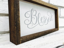 Load image into Gallery viewer, &quot;Blessed&quot; Wooden Farmhouse Home Decor Sign