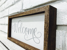 Load image into Gallery viewer, &quot;Welcome&quot; Wooden Farmhouse Home Decor Sign