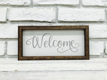 Load image into Gallery viewer, &quot;Welcome&quot; Wooden Farmhouse Home Decor Sign