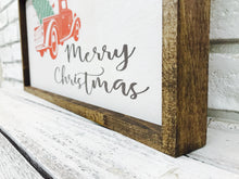 Load image into Gallery viewer, &quot;Merry Christmas&quot; Wooden Sign of Red Truck