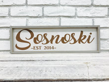 Load image into Gallery viewer, Personalized Family Name Sign on Wood