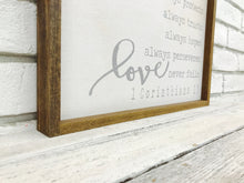 Load image into Gallery viewer, &quot;Love is Patient...&quot; Wooden Sign