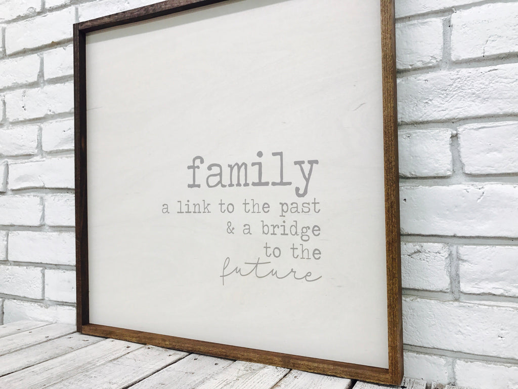 "Family a Link to The Past..." Wooden Sign