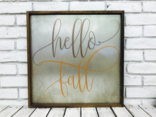 Load image into Gallery viewer, &quot;Hello Fall&quot; Tin Sign