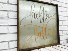 Load image into Gallery viewer, &quot;Hello Fall&quot; Tin Sign