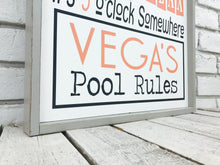 Load image into Gallery viewer, Personalized Pool Last Name Wood Sign