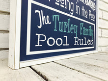 Load image into Gallery viewer, Personalized Lake House Rules Last Name Wooden Sign