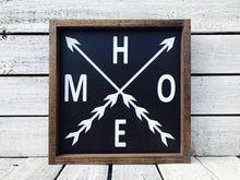 Load image into Gallery viewer, &quot;Home Arrow&quot; Wooden Farmhouse Home Decor Sign