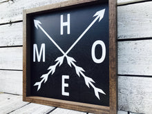 Load image into Gallery viewer, &quot;Home Arrow&quot; Wooden Farmhouse Home Decor Sign