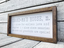 Load image into Gallery viewer, &quot;Grandma&#39;s House Definition&quot; Wooden Farmhouse Home Decor Sign