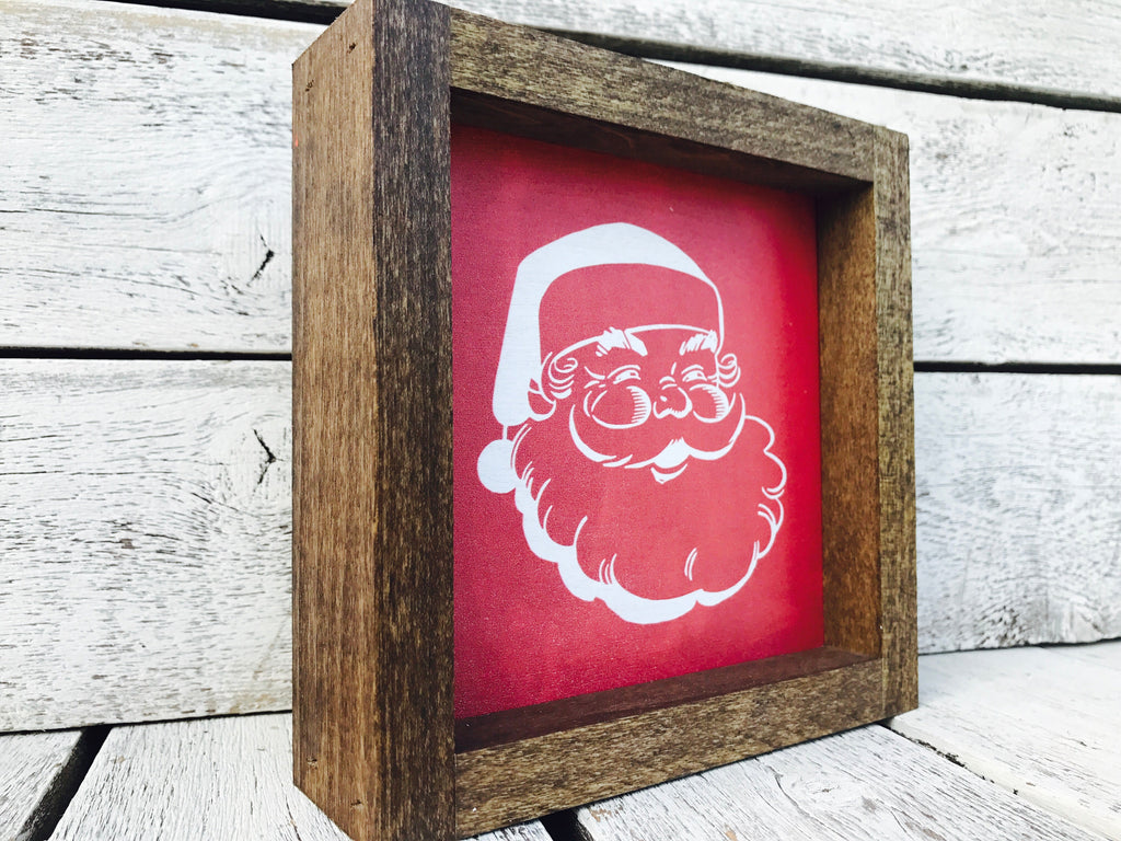 "Santa Face" Wooden Farmhouse Sign