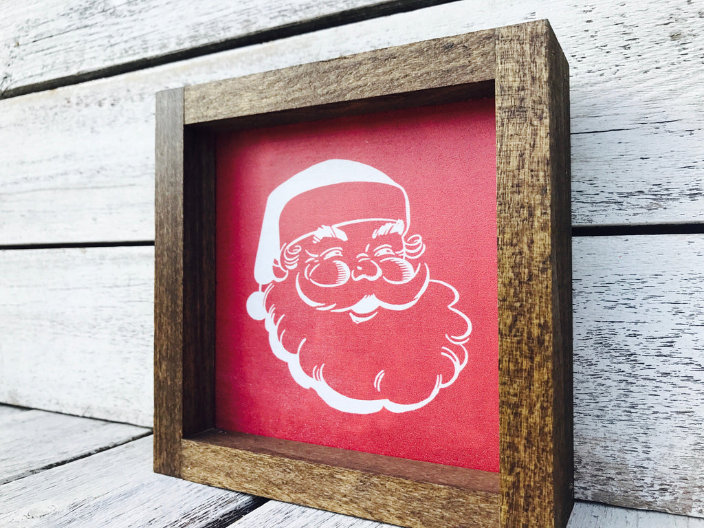 "Santa Face" Wooden Farmhouse Sign