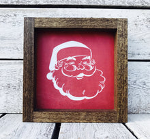 Load image into Gallery viewer, &quot;Santa Face&quot; Wooden Farmhouse Sign