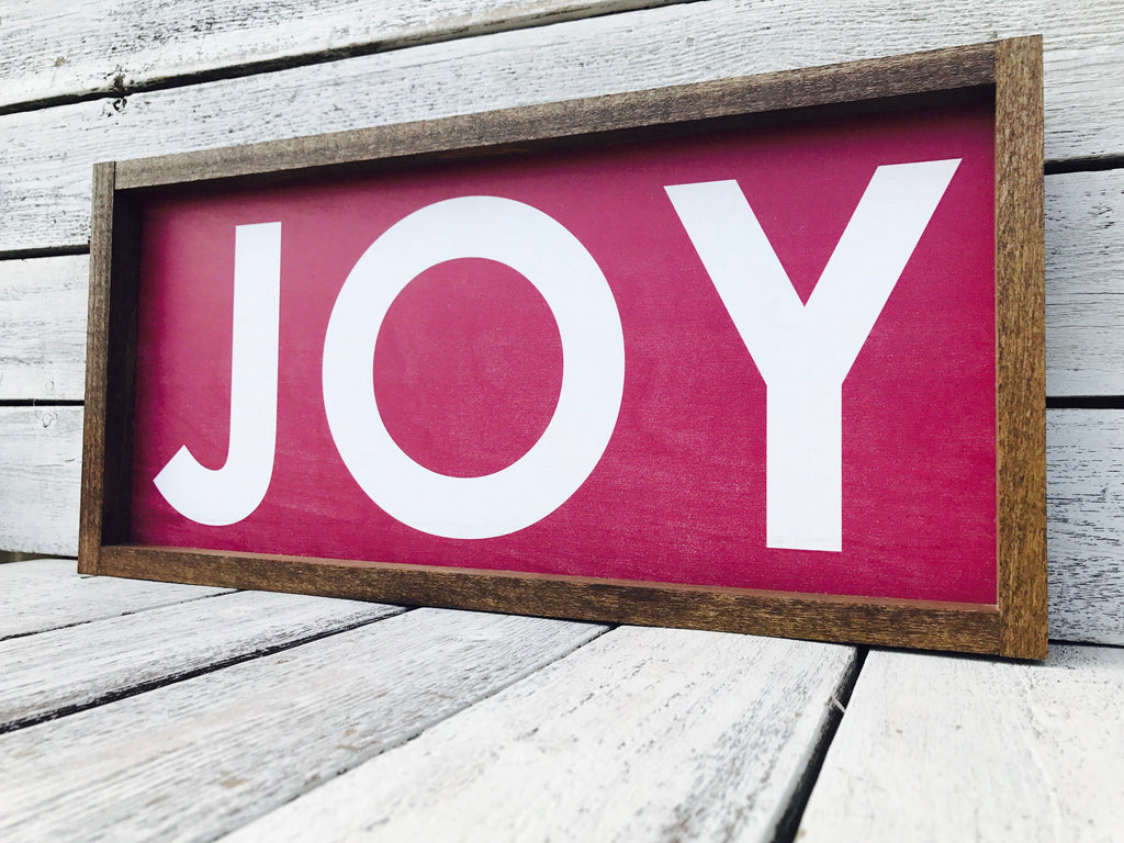 "JOY" Wooden Christmas Sign