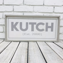 Load image into Gallery viewer, Personalized Family Name Framed Wooden Sign