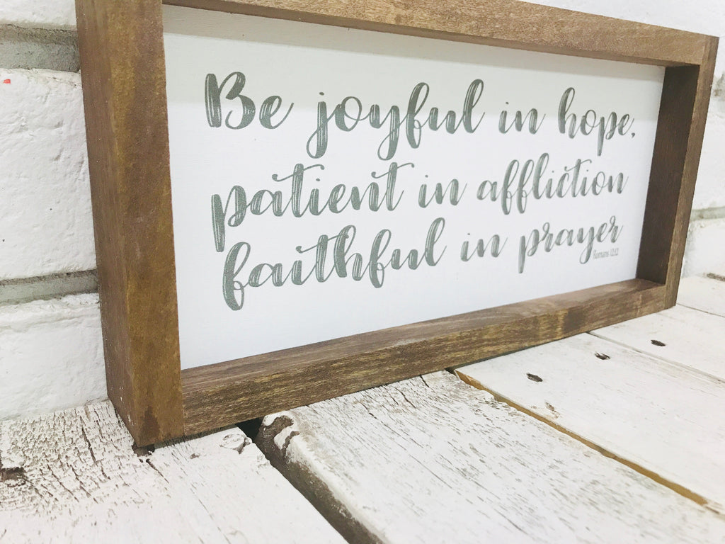 "Be Joyful" Wooden Sign