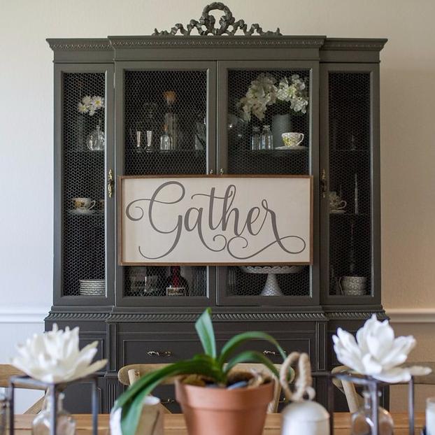 "Gather" Wooden Farmhouse Sign