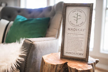 Load image into Gallery viewer, Personalized Family Name or Anniversary Gift Sign on Wood