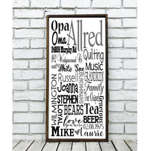 Load image into Gallery viewer, Personalized Family Name Sign Subway Wall Art