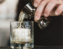 Load image into Gallery viewer, Personalized Engraved Whiskey Glass For Dad